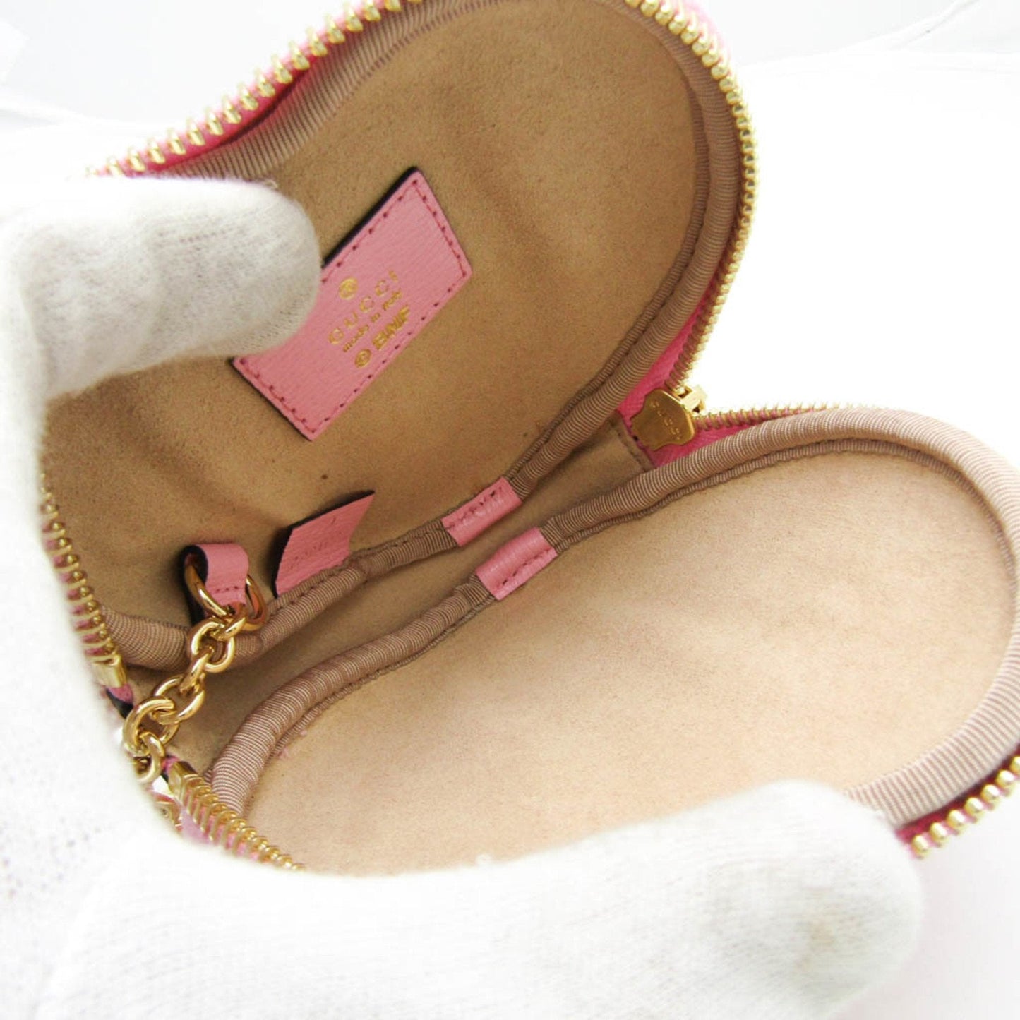 Gucci Heart Pink Leather Wallet