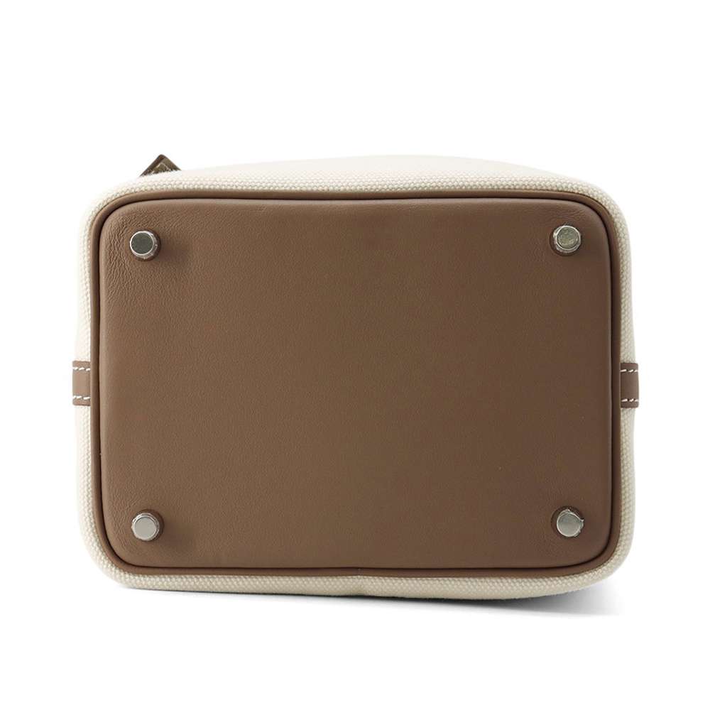 HERMES Picotin Lock Cargo Ecru/Etoupe Towar Goeran Swift Leather Size PM