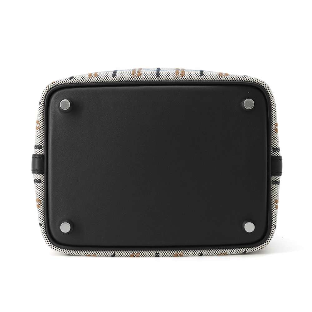 HERMES Picotin Lock Black/Ecru/Fauve/Blue Zanzibar Swift Leather Toile H Size PM