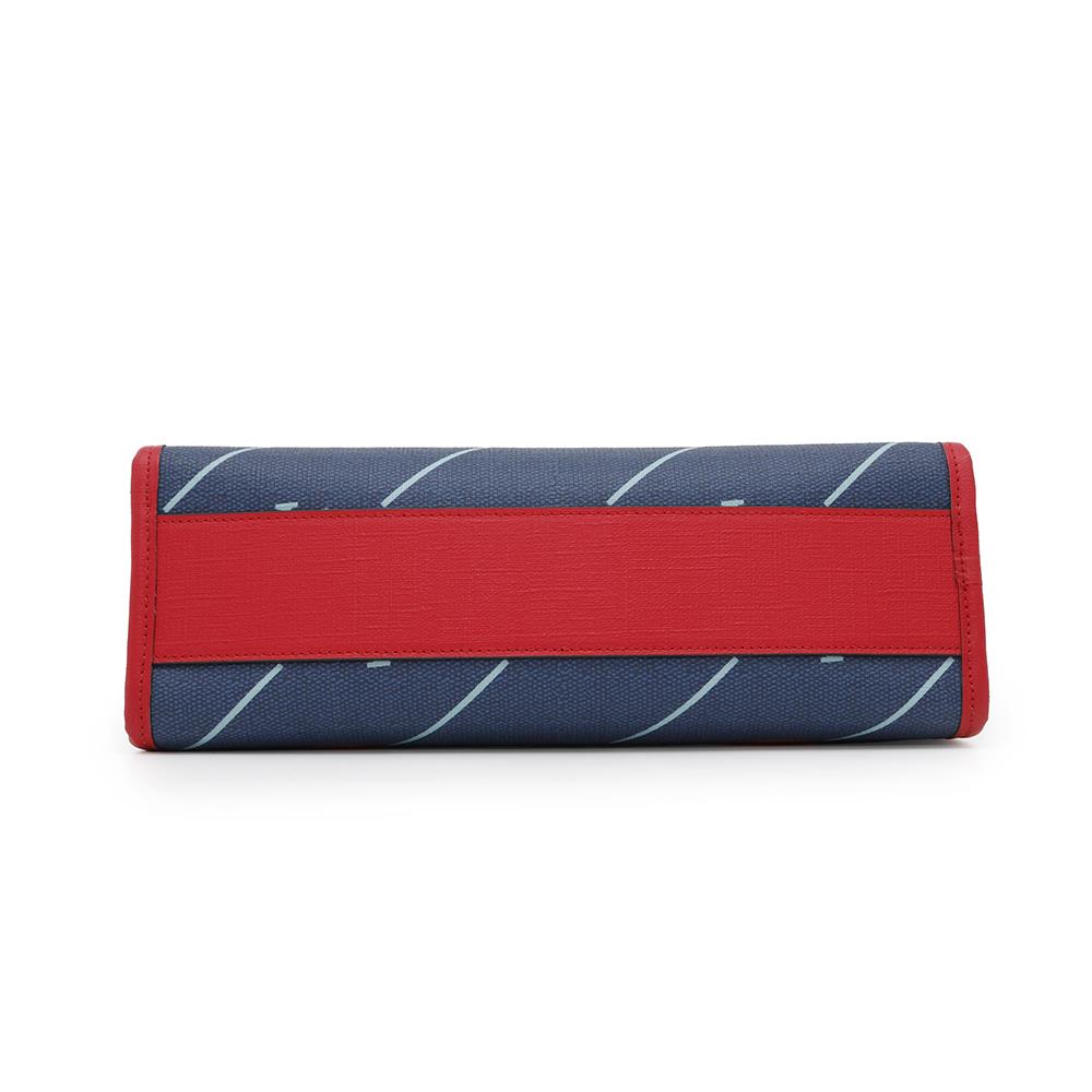 GUCCI Jetson Tote Bag Children's Navy/Red605614 PVC Coated Canvas Leather