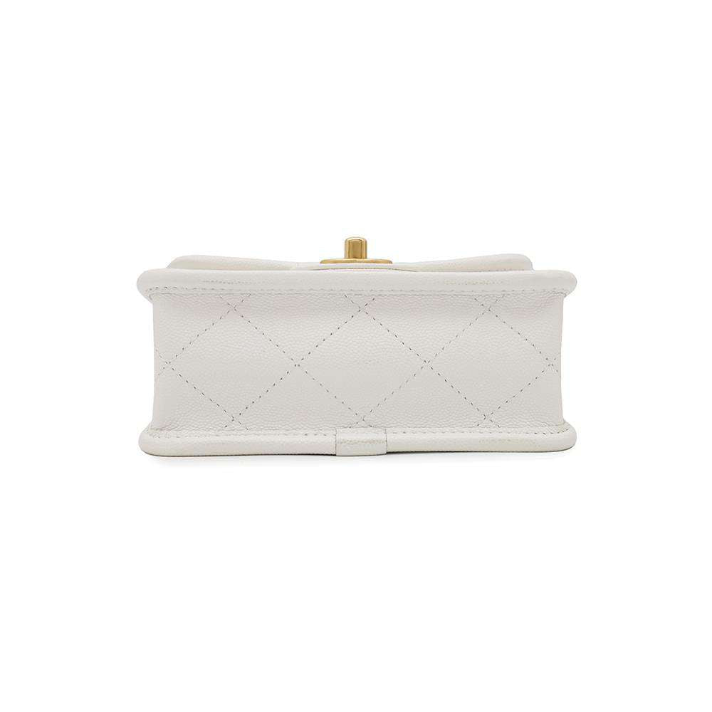 CHANEL Matelasse 2WAY ChainShoulder Bag WhiteAS3652 Caviar Leather
