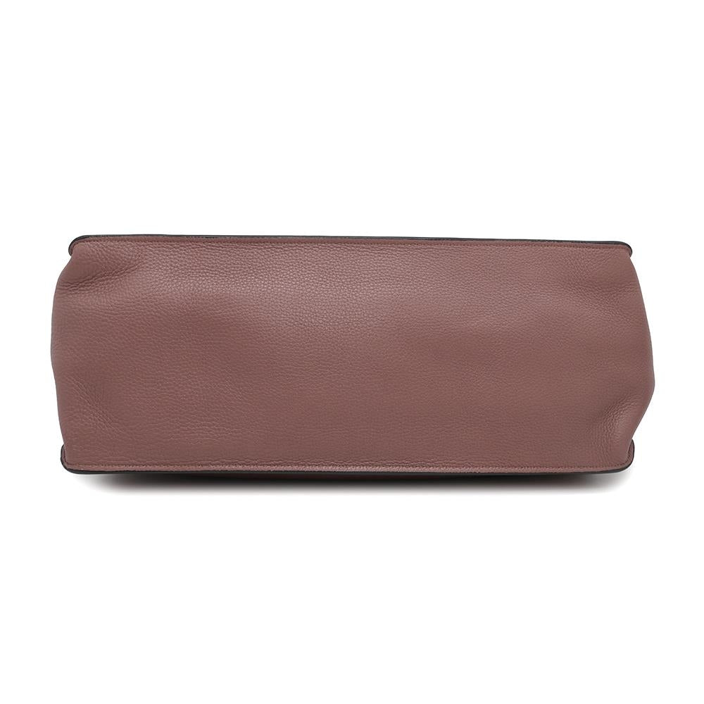 Valentino Garavani Braided handle tote PinkBrown Leather