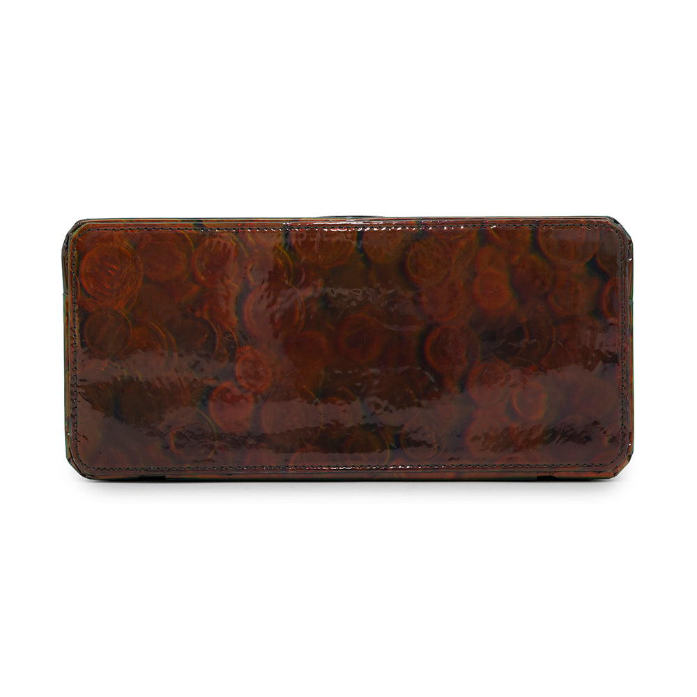 CHANEL Coin Motif 3D Hologram Chain Handbag Multicolor Patent Leather