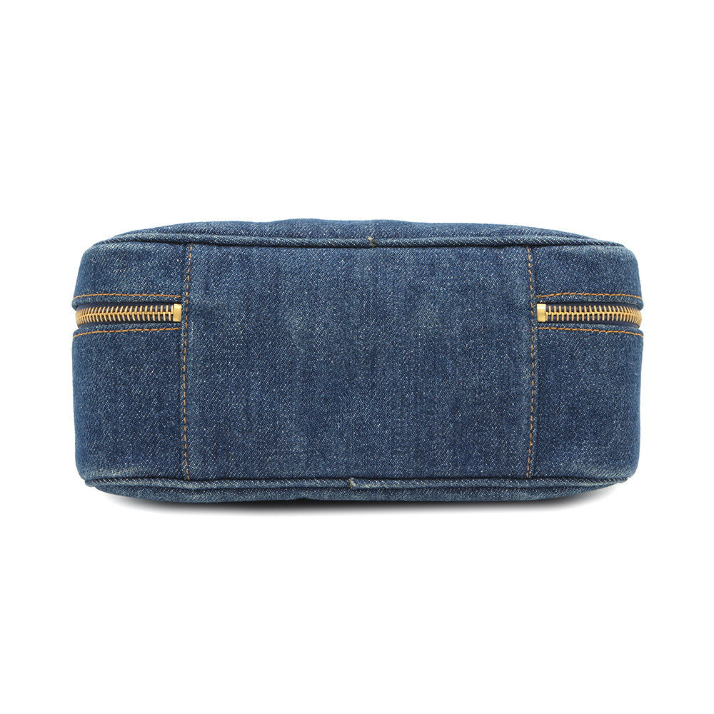 CHANEL Vanity Bag 2wayBag Blue Denim