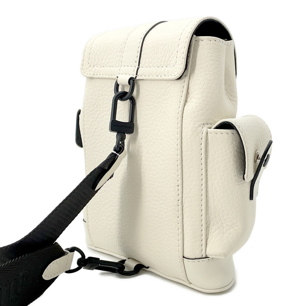 LOUIS VUITTON Christopher WhiteM58493 Taurillon Leather Size XS