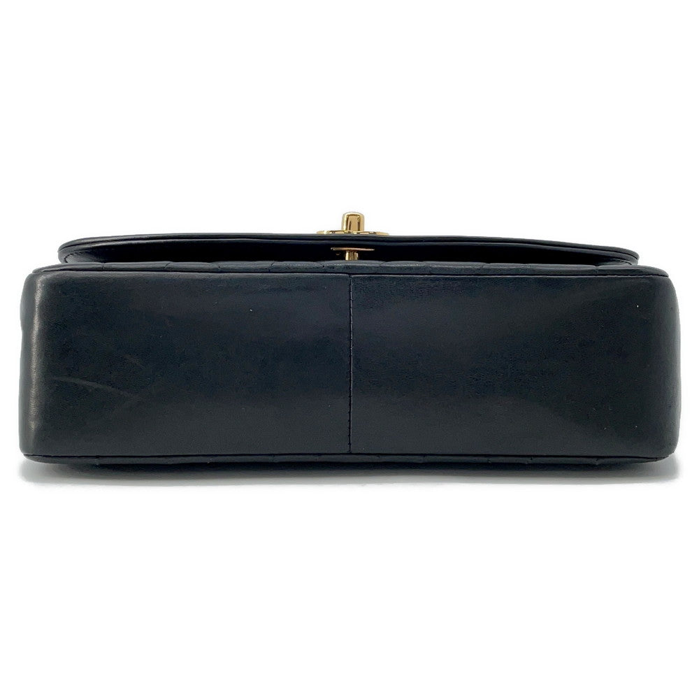 CHANEL Diana ChainShoulder Bag Black Lambskin Size 25