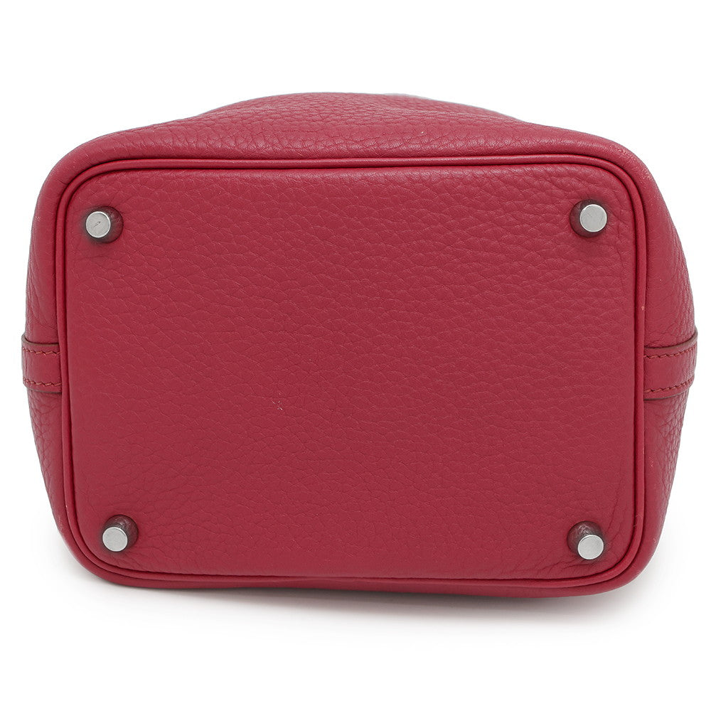 HERMES Picotin Lock Ruby Taurillon Clemence Size PM
