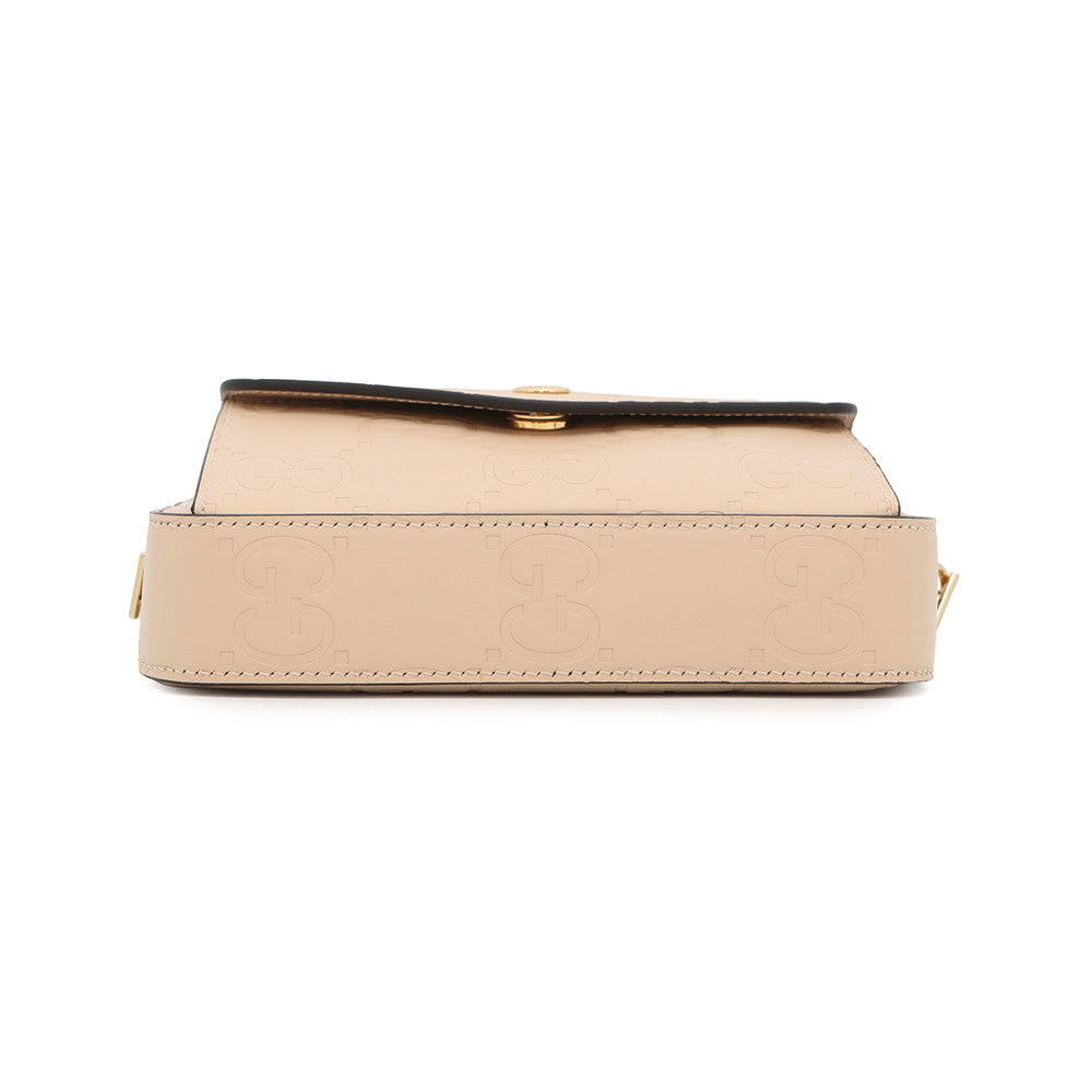 GUCCI GG Super Mini ChainShoulder Beige781554 Leather