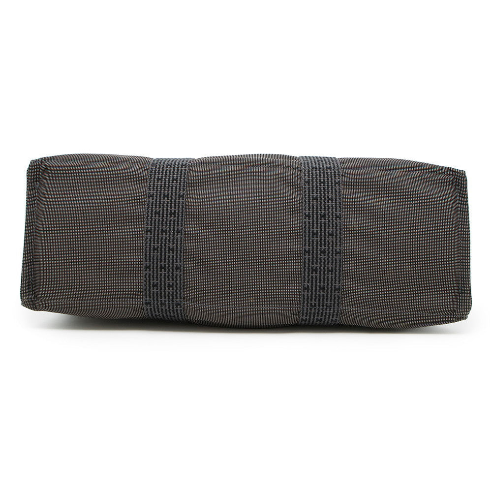 HERMES Her Line Tote Gray Canvas Size GM