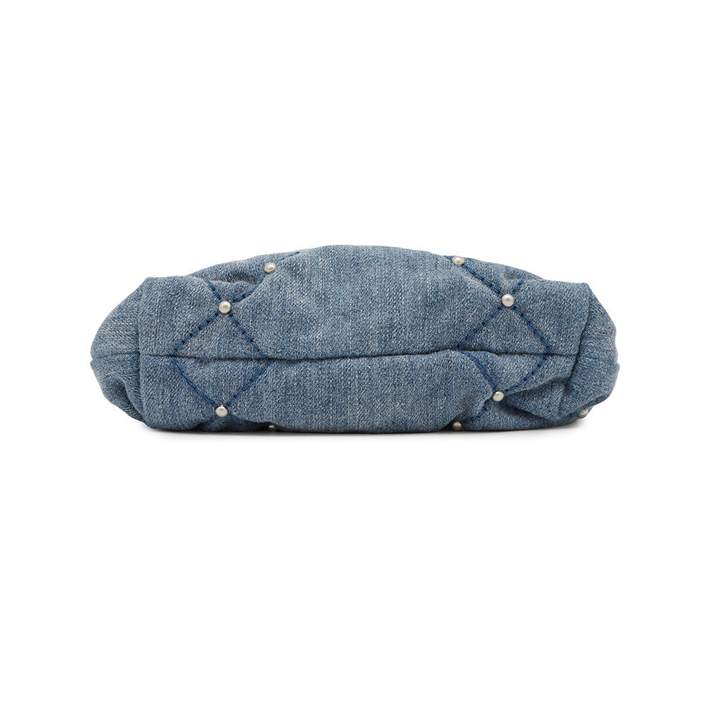 CHANEL CHANEL22 ChainShoulder Bag BlueAS3980 Denim Size Mini