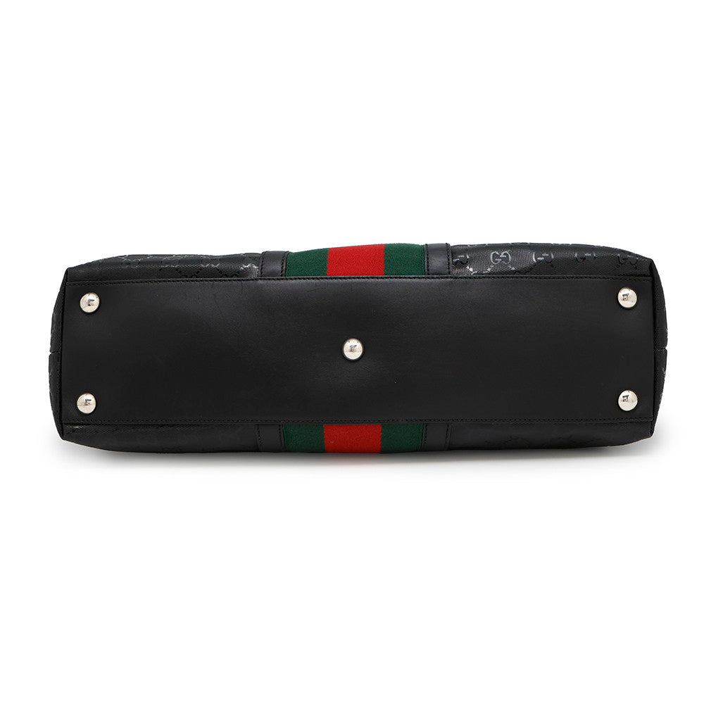 GUCCI GG Imprime Cherie Line Tote Bag Black347987 PVC Leather