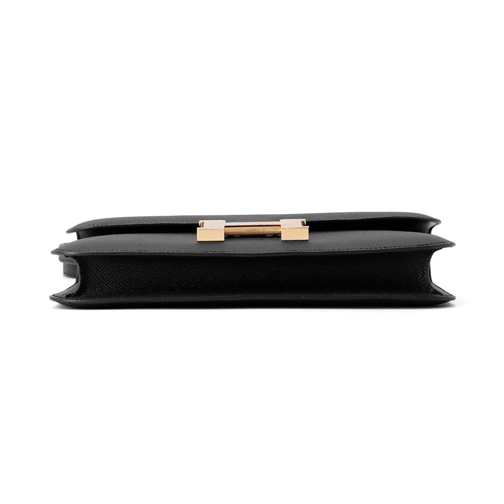 HERMES Constance Elan Black Epsom