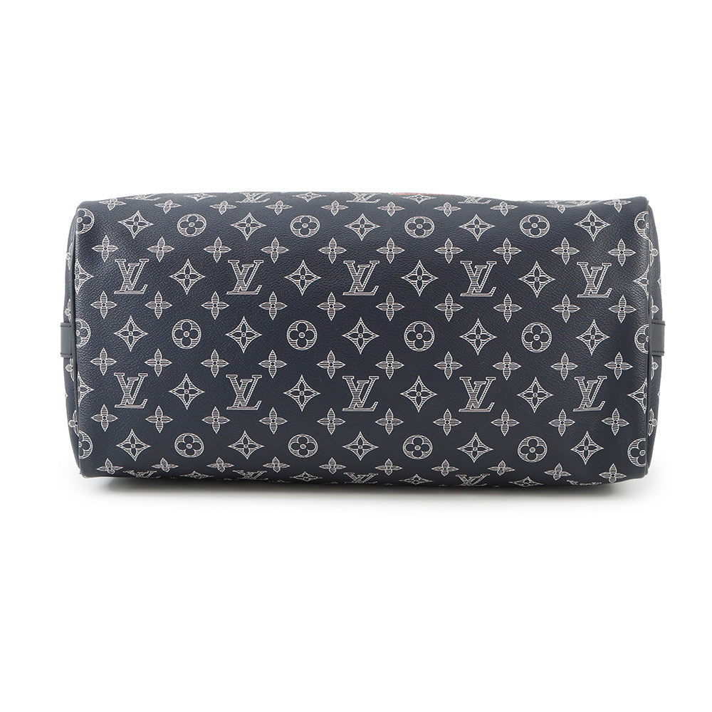 LOUIS VUITTON Speedy Bandouliere NavyM43697 Monogram Ink Size 40