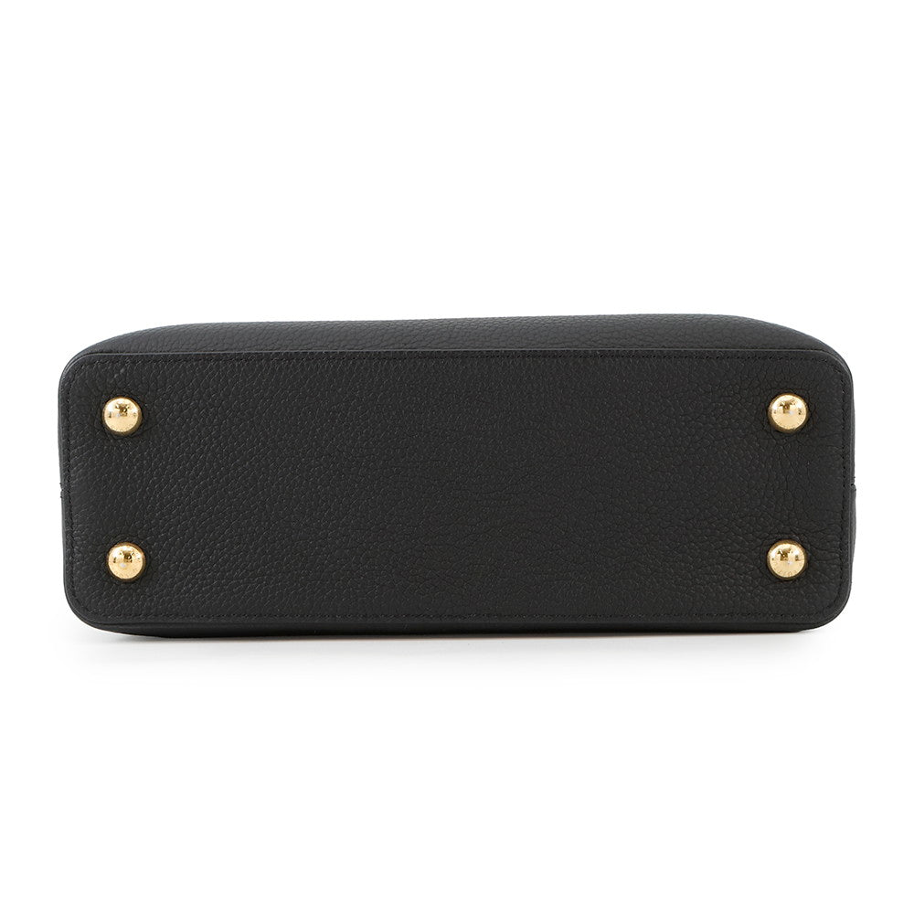 LOUIS VUITTON Capucines NoirM59073 Taurillon Leather Shearling Size MM