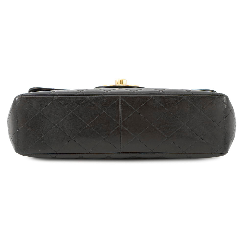 CHANEL Single Flap Matelasse Chain Shoulder BlackA04412 Lambskin Size 30