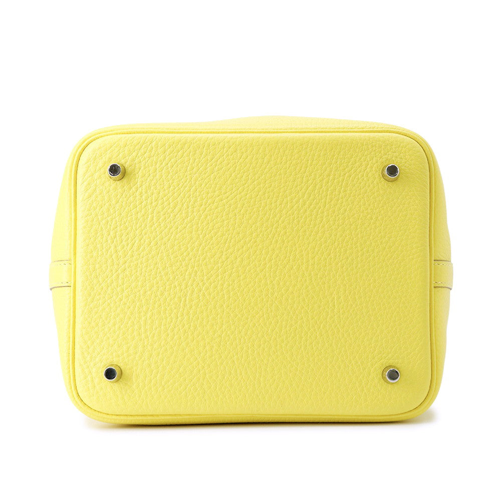 HERMES Picotin Lock Lime Taurillon Clemence Size MM