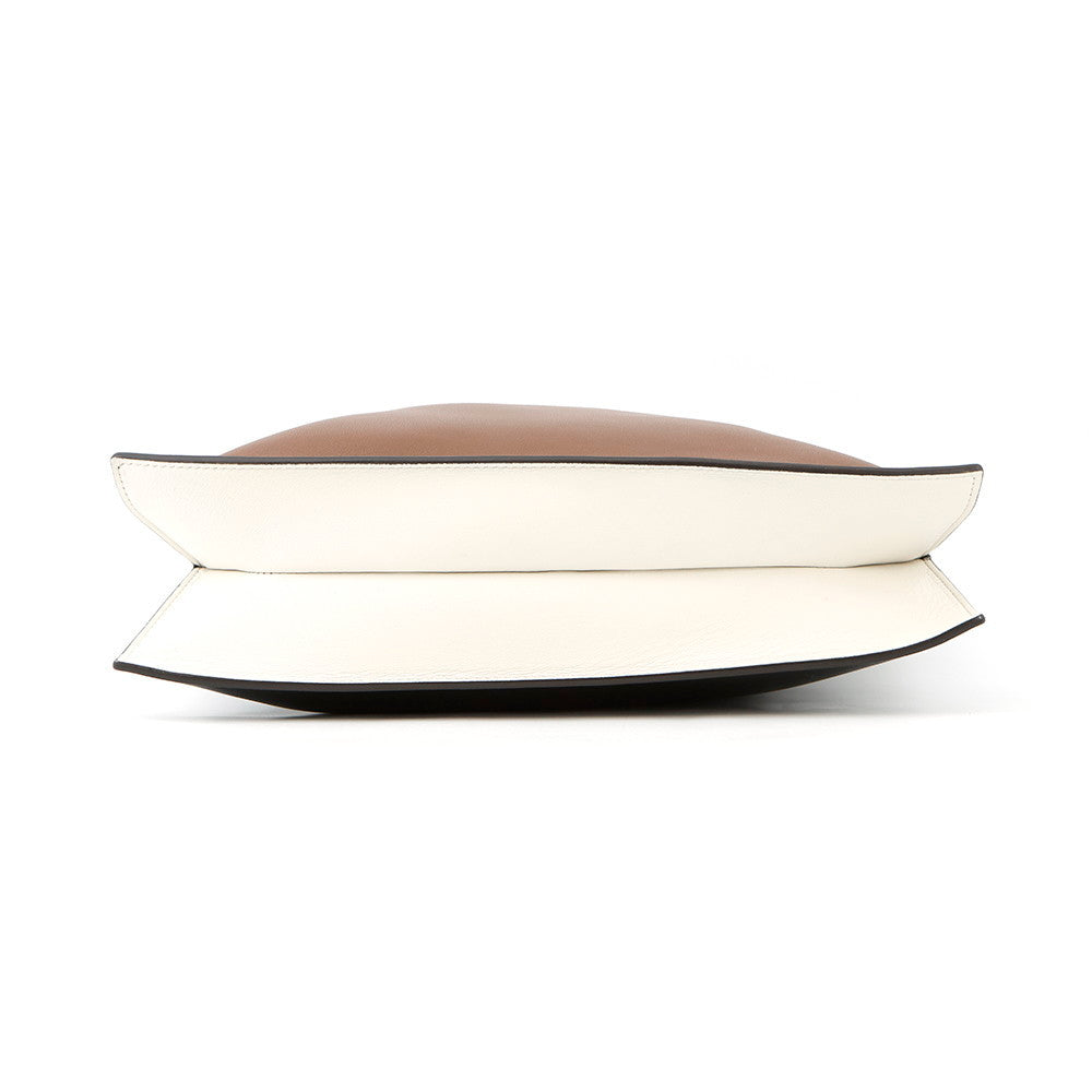 FENDI Flip Medium Tote Brown/Black8BH419 Leather Size Medium