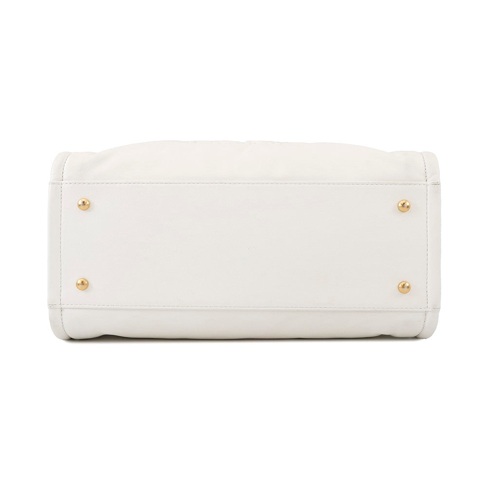 CHANEL Deauville Line 2WAYBag WhiteAS3351 Leather Size MM