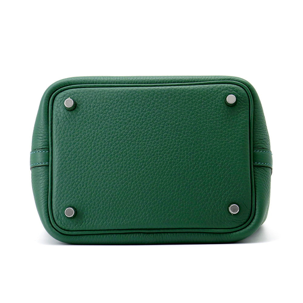 HERMES Picotin Padlock Vert Moyen Taurillon Clemence Size PM