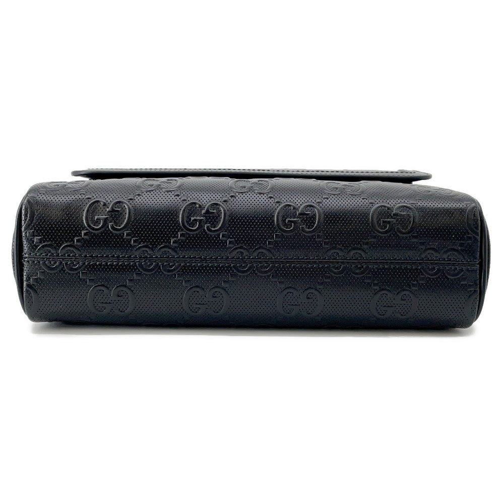 GUCCI GG-embossed messenger bag Black658565 Leather