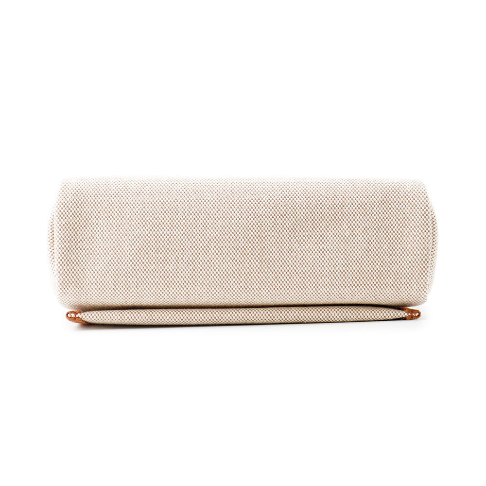 HERMES Herbag zip Fauve Toile H Vache Hunter Leather Size Mini