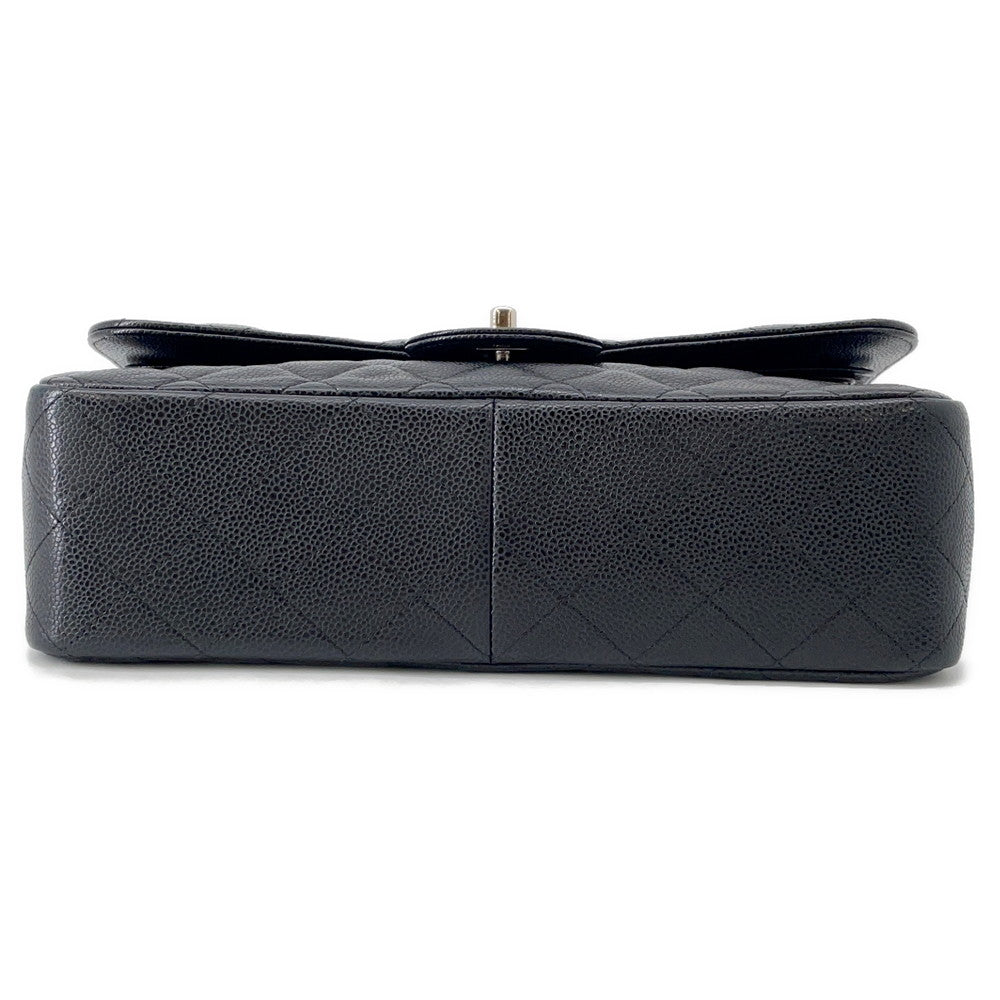 CHANEL Matelasse W flap ChainShoulder BlackA58600 Caviar Leather Size 30
