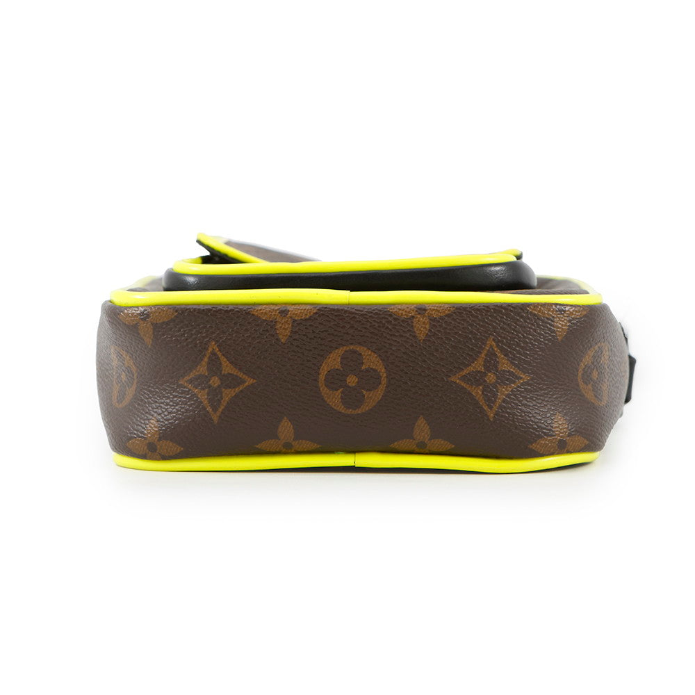 LOUIS VUITTON Christopher wearable wallet Noir/Brown/Neon YellowM80793 Monogram Macassar Canvas