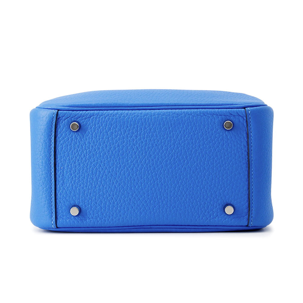 HERMES Lindy Blue Hydra Taurillon Clemence Size Mini