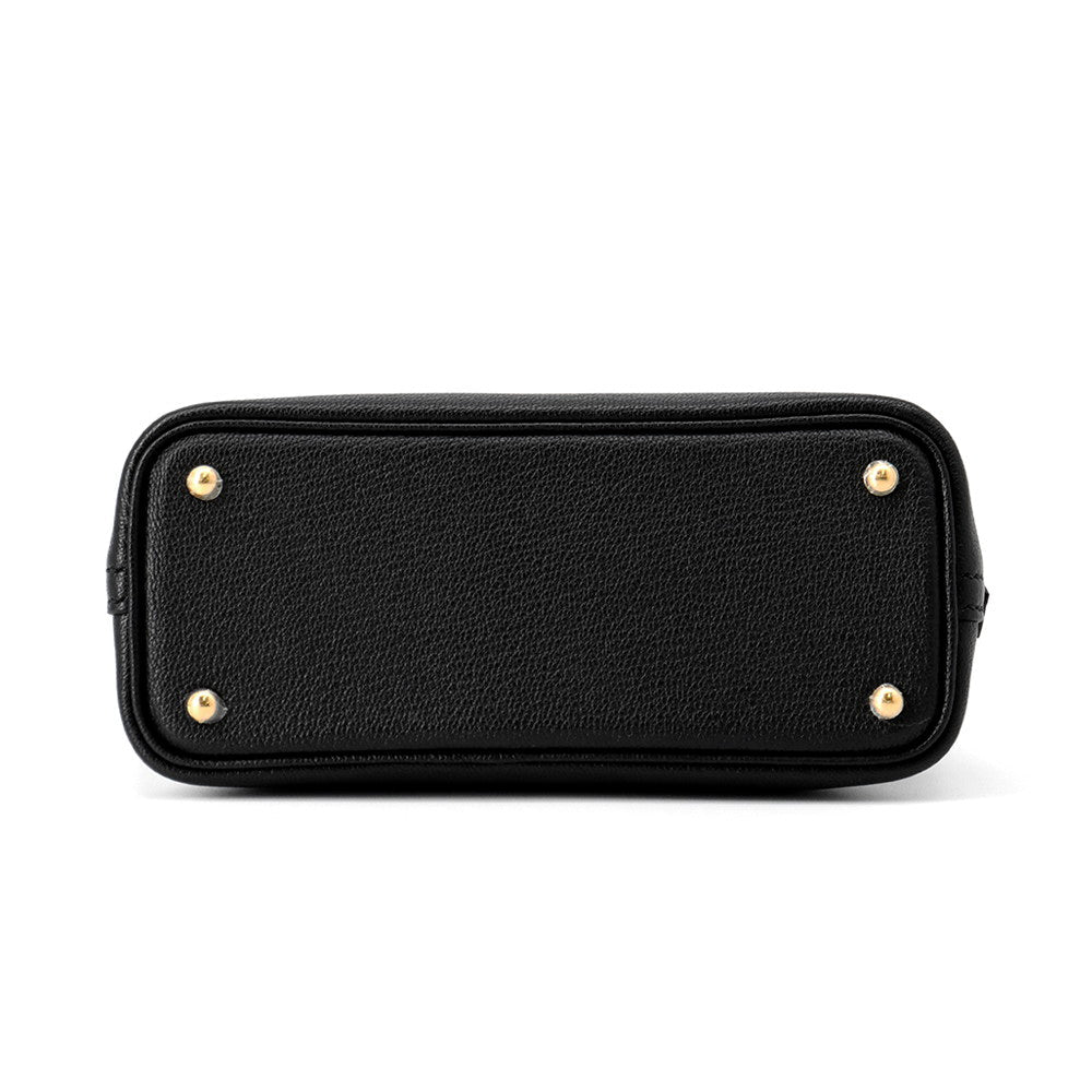 HERMES Bolide 1923 Black Chevre Myzore Goatskin Size Mini