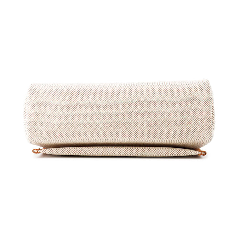 HERMES Herbag zip Fauve Toile H Vache Hunter Leather Size Mini