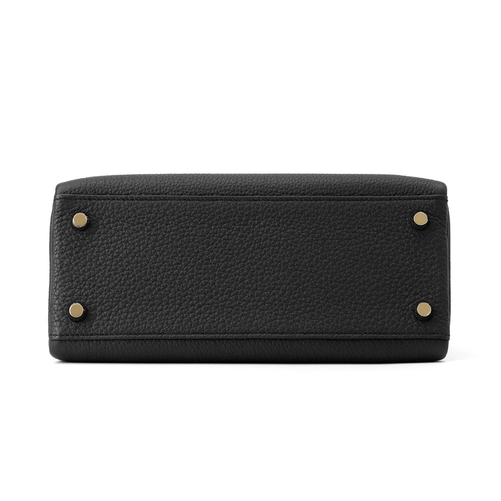 HERMES Kelly Retourne Black Togo Leather Size 25