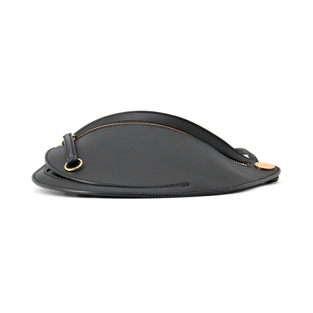HERMES Petite course Black Epsom