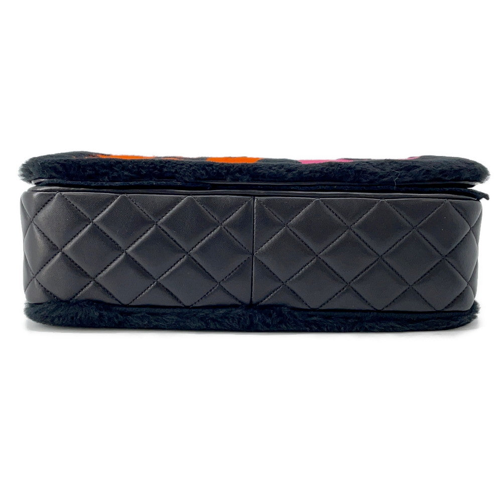 CHANEL No.5 Comic ChainShoulder Bag Black/MulticolorA92592 Mouton Lambskin
