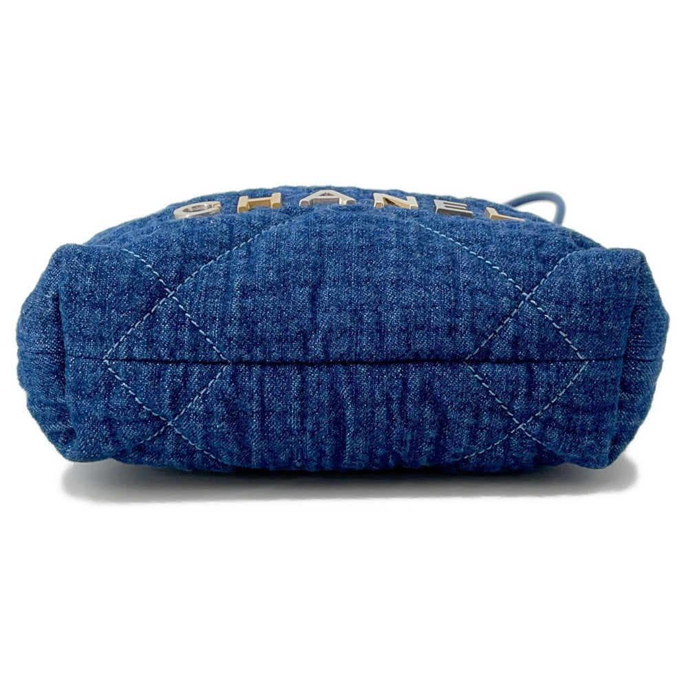 CHANEL CHANEL22 Handbag BlueAS3980 Denim Size Mini