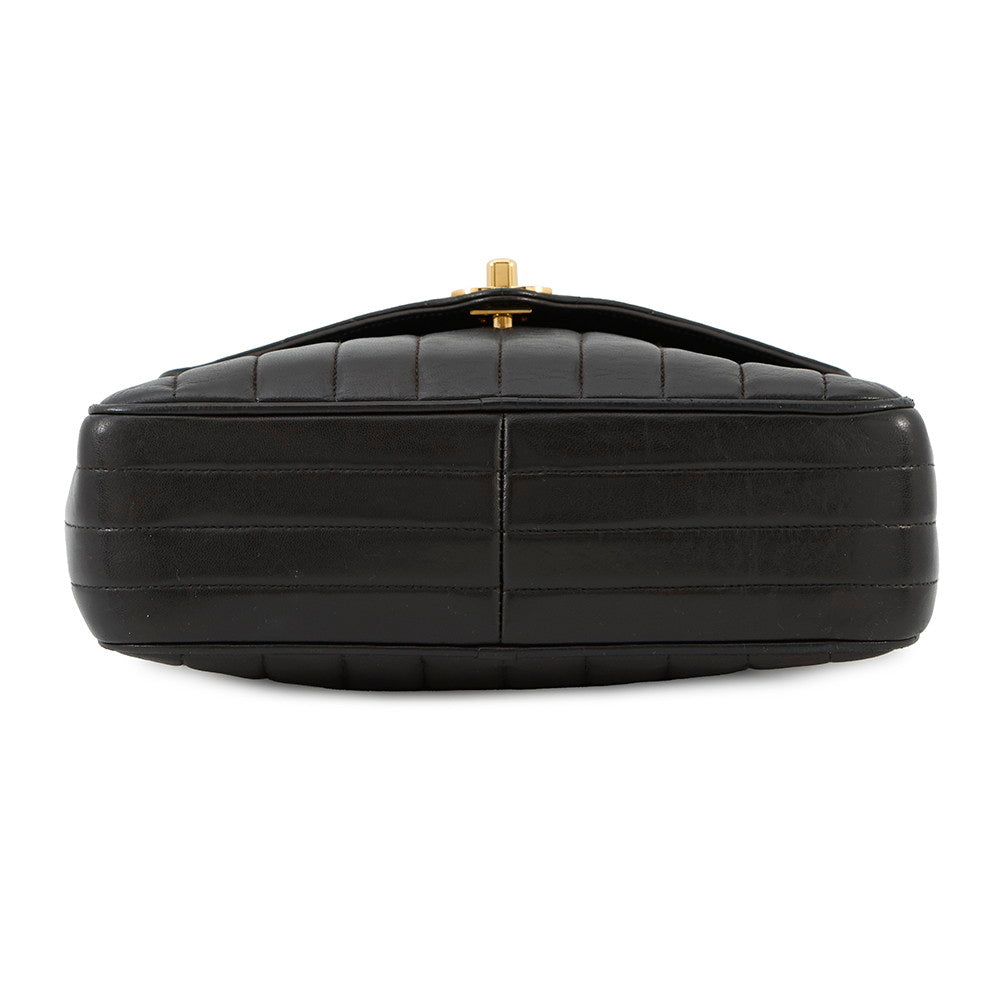 CHANEL Mademoiselle Chain Shoulder Bag with Tassel Bag Charm Black Lambskin