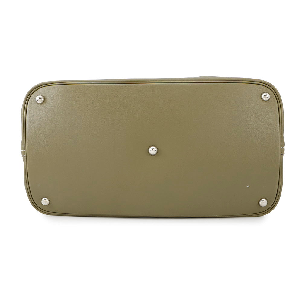 HERMES Bolide Relax Vert Gris Vaux Sikkim Leather Size 45