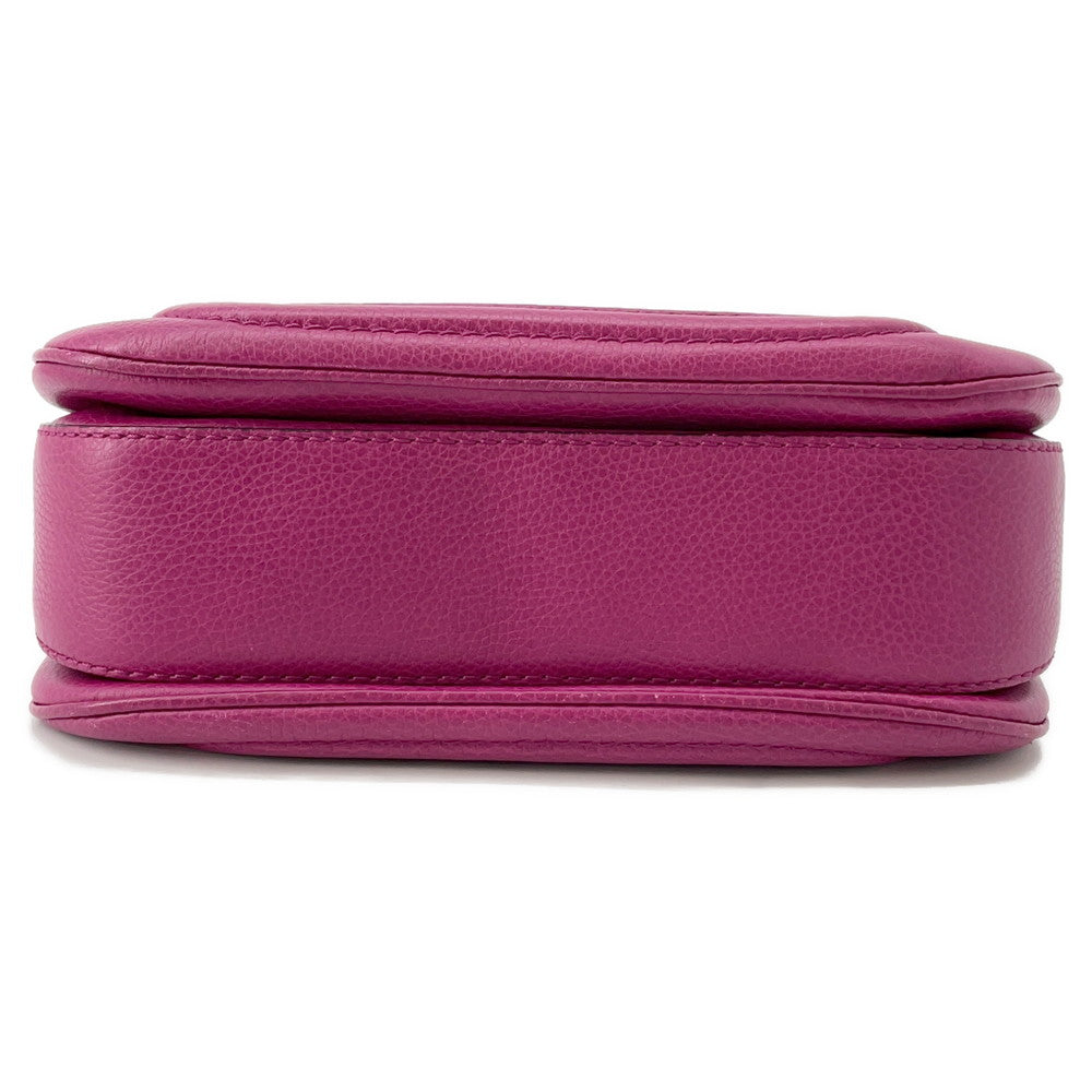 GUCCI Bamboo 2WAY Handbag Purple240242 Leather