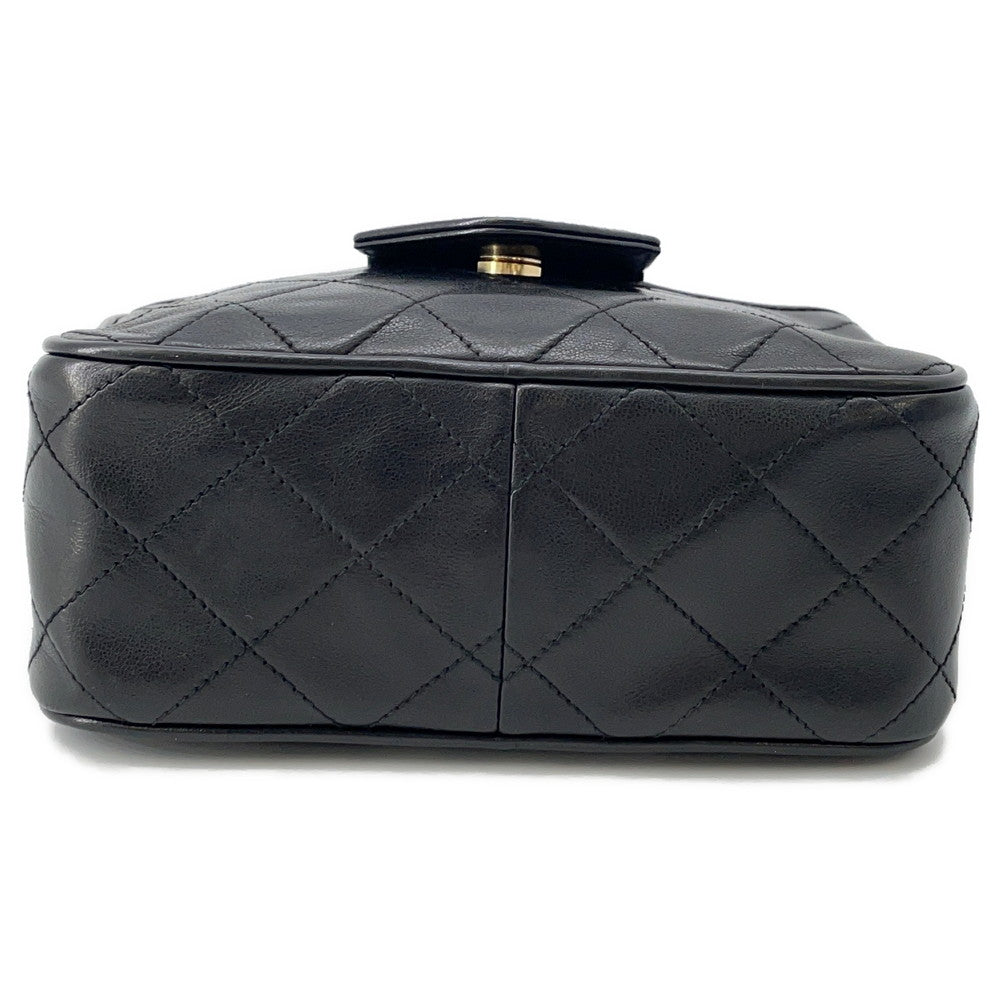 CHANEL Matelasse ChainShoulder Fringe Black Lambskin