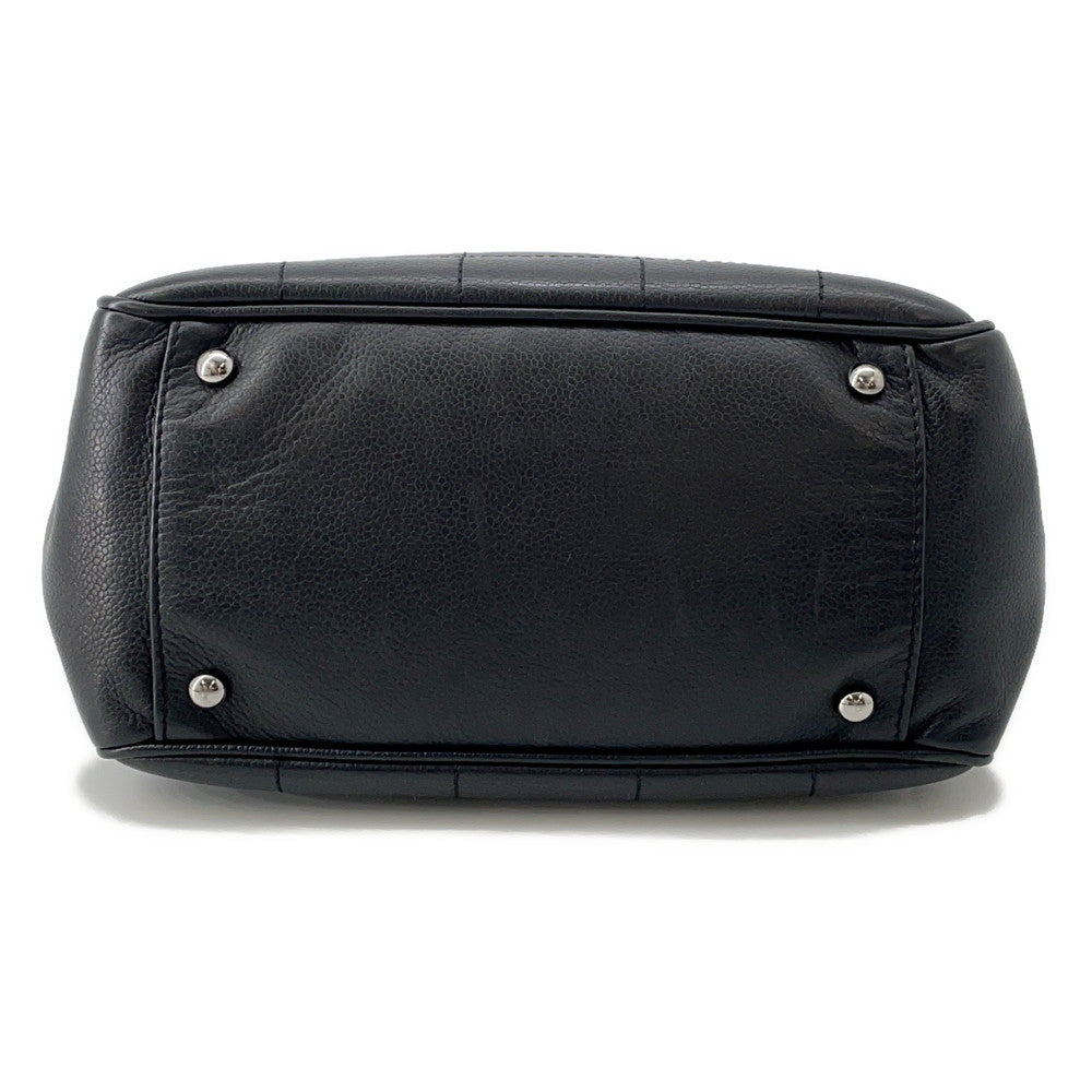 CHANEL Chocolate Bar Tote Bag Black Caviar Leather