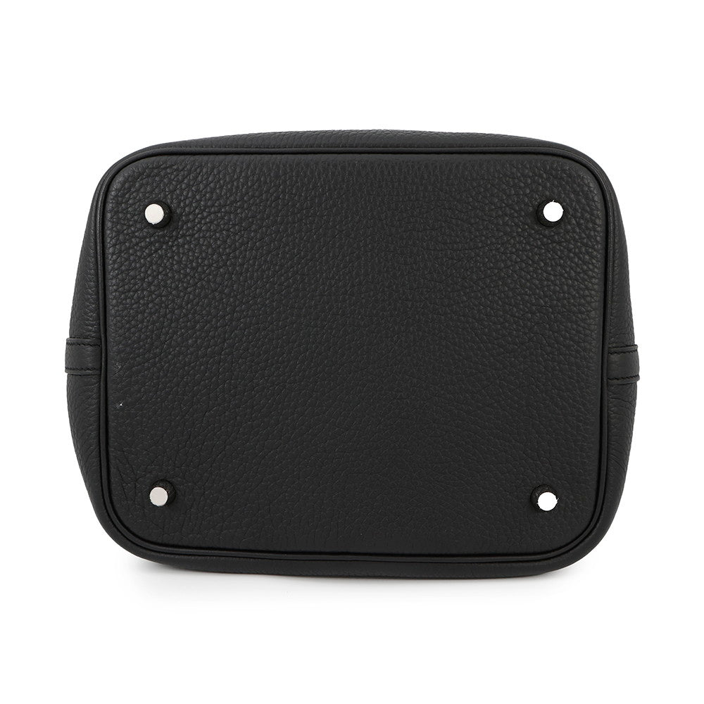 HERMES Picotin Lock Black Taurillon Clemence Size MM