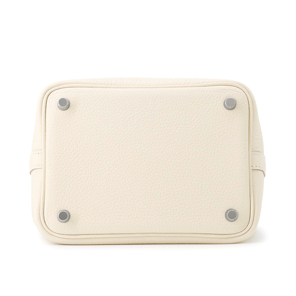 HERMES Picotin Padlock Craie Taurillon Clemence Size PM