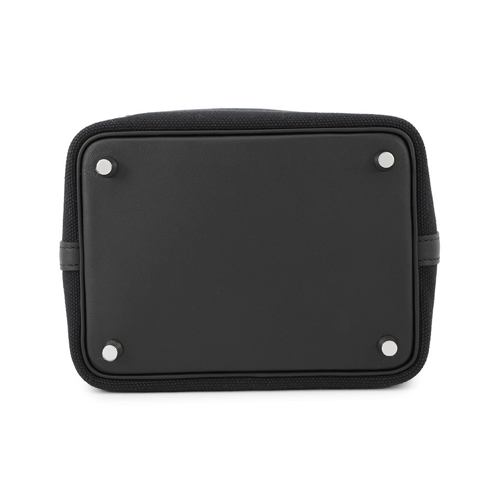 HERMES Picotin Lock Cargo Black Towar Goeran Swift Leather Size PM