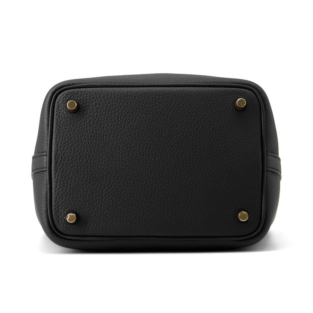 HERMES Picotin Lock Black Taurillon Clemence Size PM