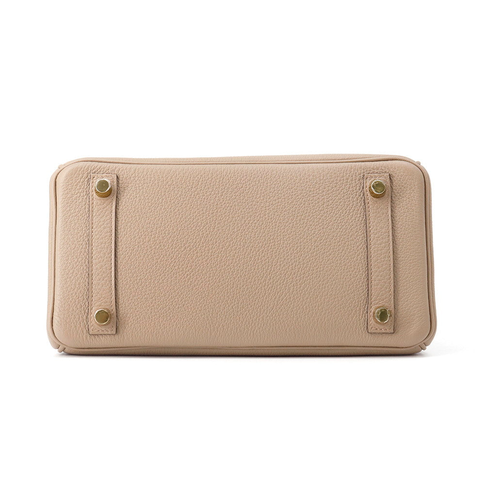 HERMES Birkin Beige Marfa Togo Leather Size 25