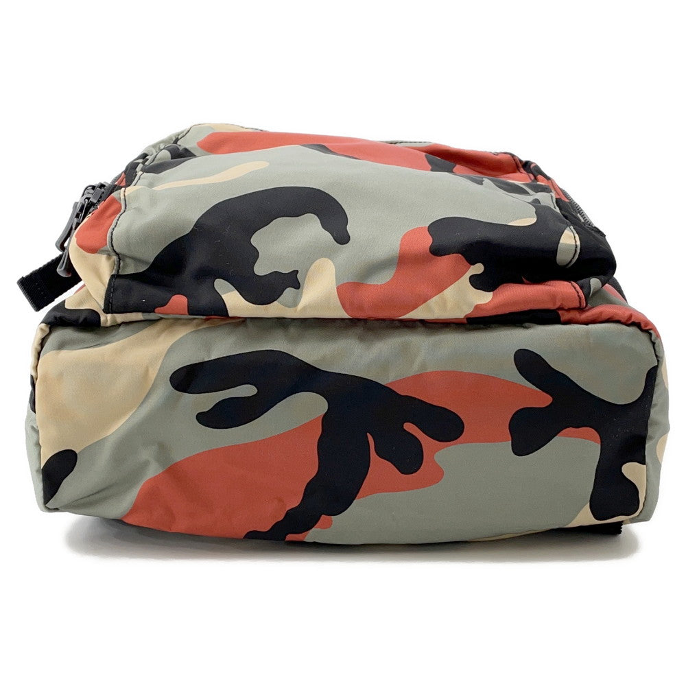 Valentino Garavani Camouflage Backpack Khaki/Black/Orange Nylon