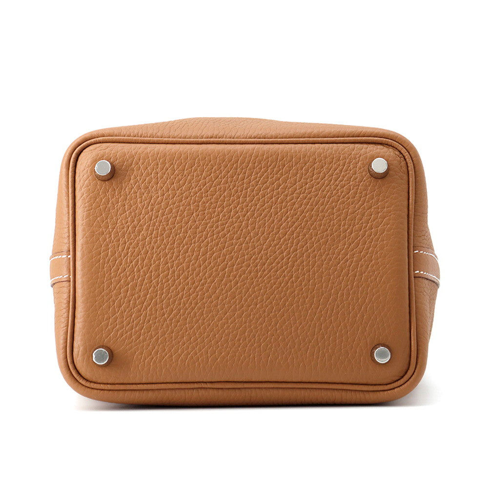 HERMES Picotin Lock Gold Taurillon Clemence Size PM