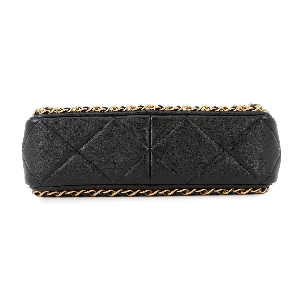 CHANEL Matelasse Flap Shoulder BlackAS5089 Lambskin