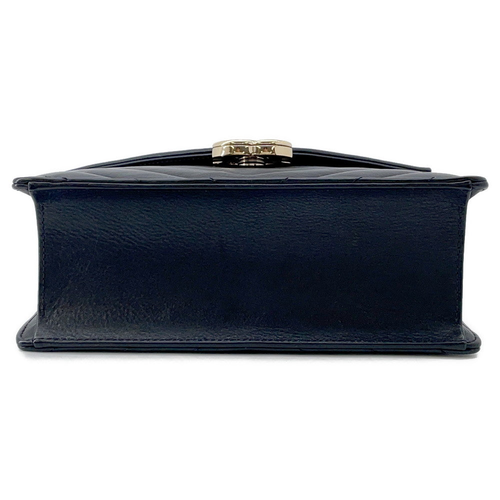 CHANEL Chevron ChainShoulder Bag BlackAS0025 Lambskin