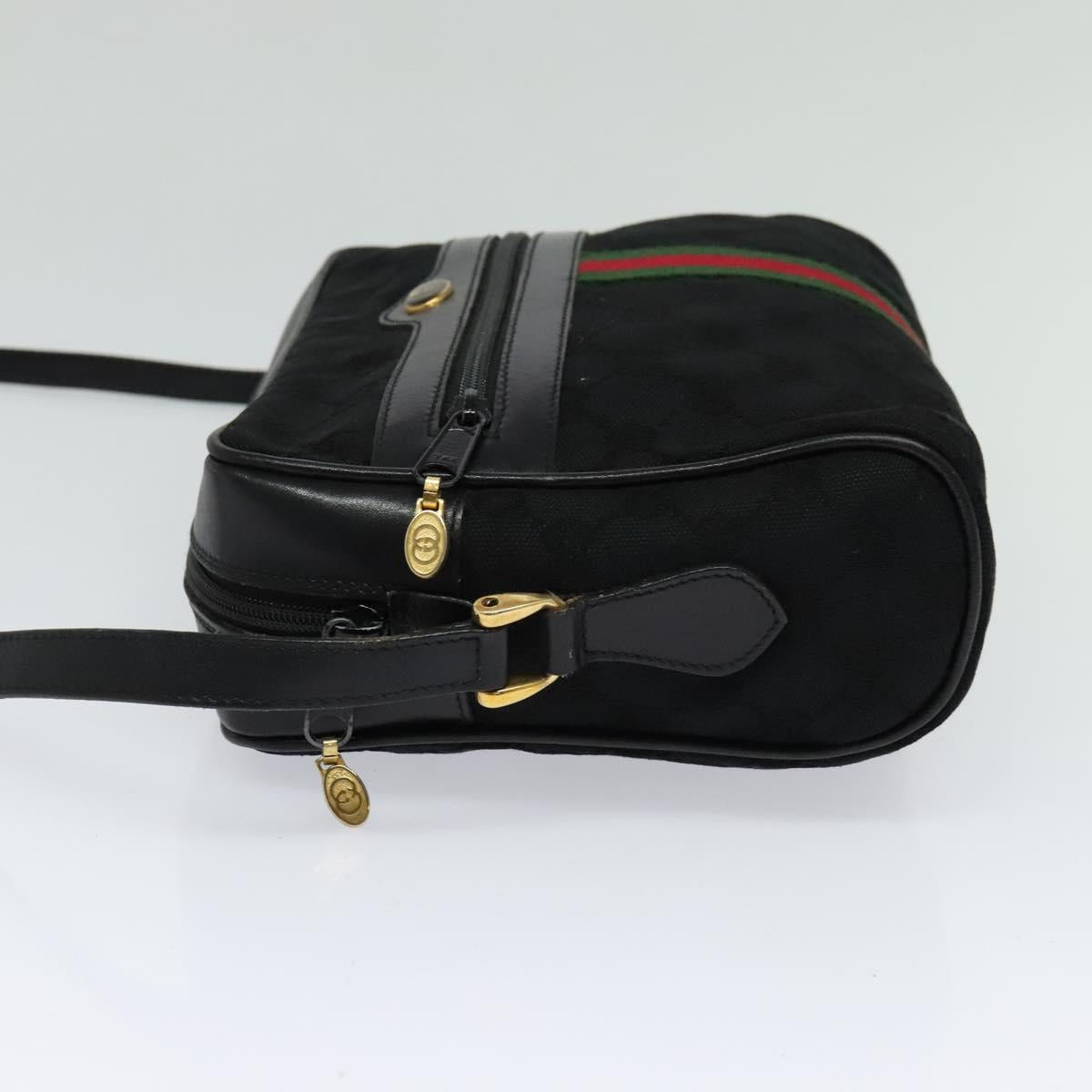 Gucci Ophidia Black Canvas Shoulder Bag