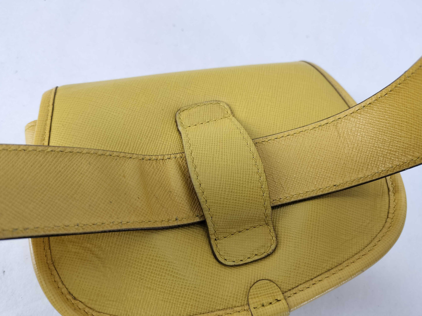 Gucci Front Zip Belt Bag Gg Rubber Effect Leather Brown Leather Bag